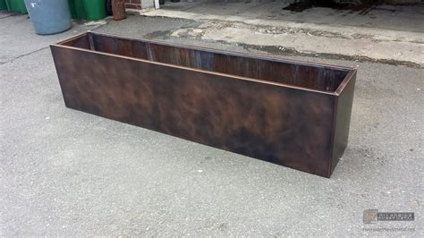 planter box metal patina copper|copper patina planters.